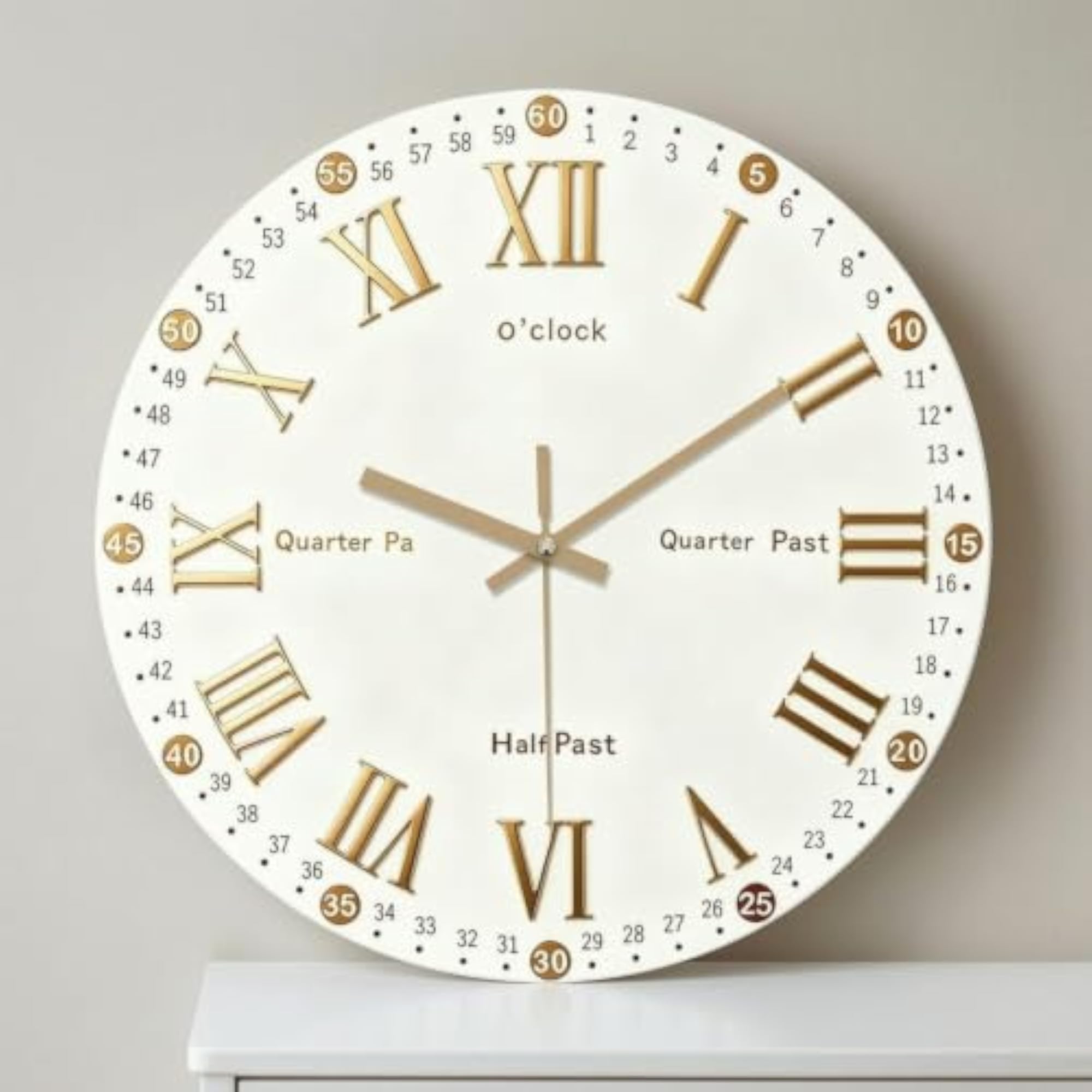 Easy-to-Read Educational Wall Clock for Children